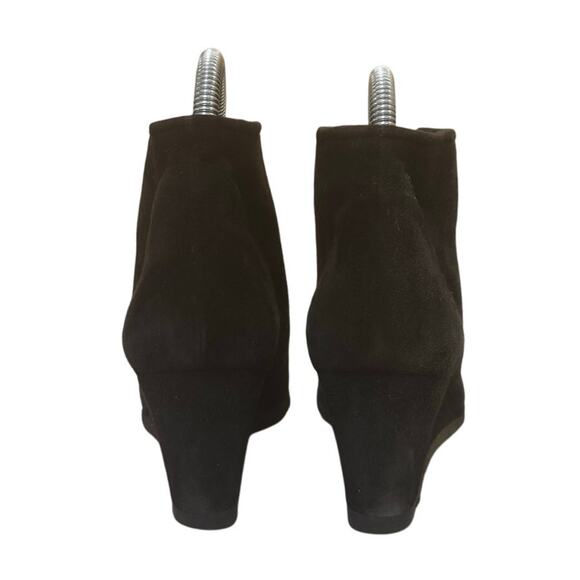 Stuart Weitzman Black Suede Wedge Booties Women’s 6.5 M - Picture 5 of 10